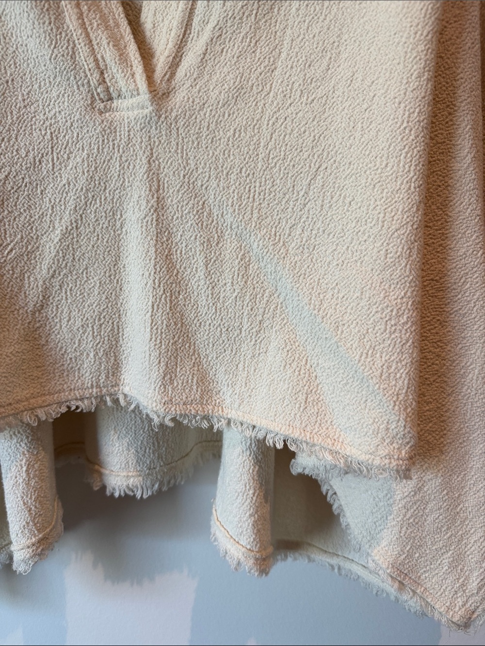 Zara Off-White pancho style collared Top - Picture 3 of 7